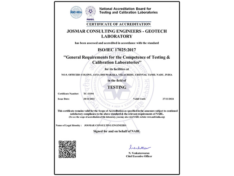 josmar certificate